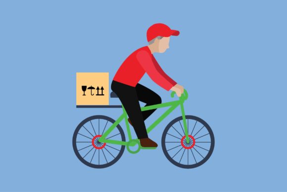 Flat Icon - Delivery Person: Design Applications