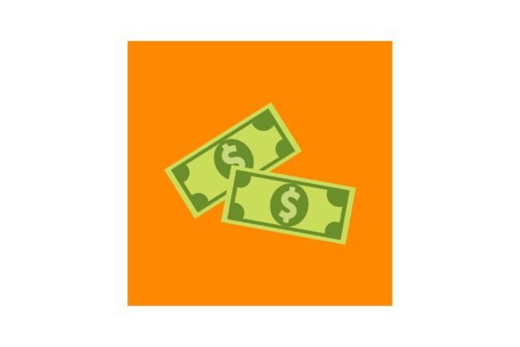 Flat Icon - Money: Elevating Financial Visuals Across Digital Platforms