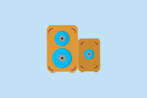 Flat Icon Sound System: Versatile Audio Visual Assets