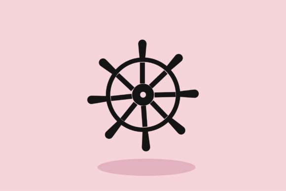 Flat Icon - Wood Ship Handle: Strategic Visual Assets for Nautical and Heritage Branding