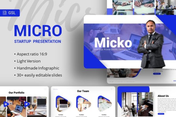 Google Slides Template - Micro: Streamlining Visual Communication for Modern Workflows