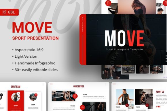 Google Slides Template - Move: Modern Design Asset