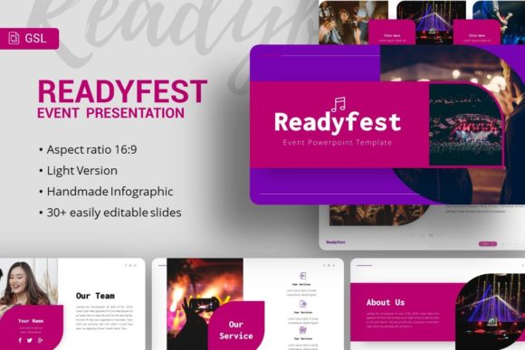 Google Slides Template - Readyfest: A Versatile Design Asset for Modern Presentations