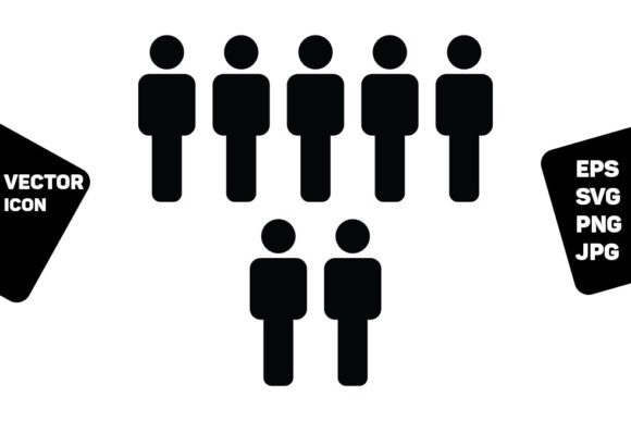 Male Group People Icon Vectors