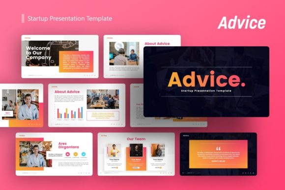 Presentation Template - Advice: Strategic Communication for Startups and Professionals