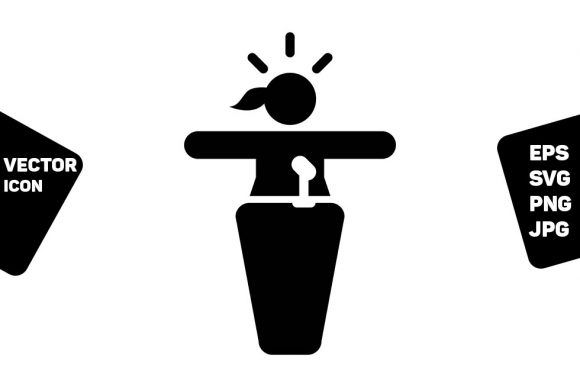Seminar Icon Vector Person Speaking: Strategic Visual Communication for Professional Projects