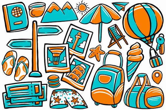 Travel Doodle Vector 02: Versatile Graphics for Modern Creative Projects